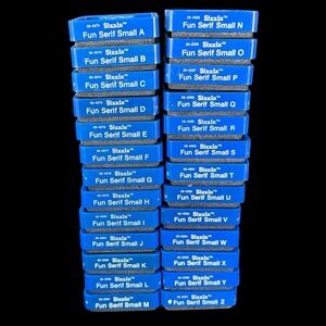 Sizzix Fun Serif Small Alphabet Die Cut Collection 26 Letters A-Z Lot Set